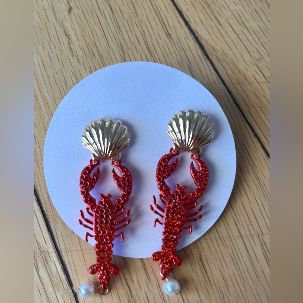 Red lobster earrings